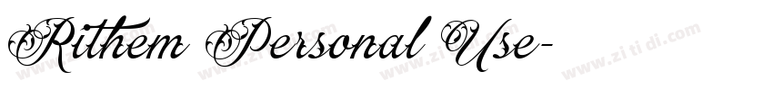 Rithem Personal Use字体转换